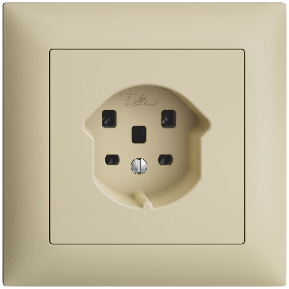 Prise ENC EDIZIOdue T25 16A vanille, bornes à vis