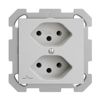 Prise ENC EDIZIOdue 2×T13 gris clair, 1×S