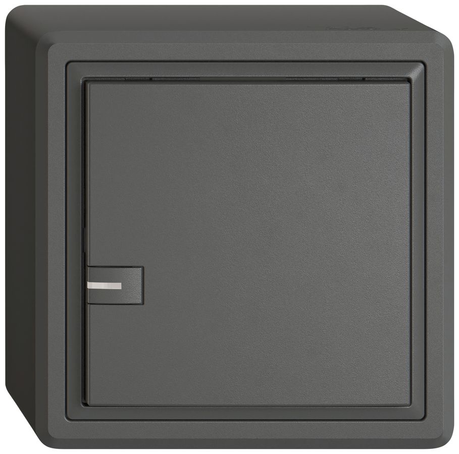 Pulsante universale AP EDIZIO.liv UNI SNAPFIX® 12…48V c.LED blu 1× com.1T grs