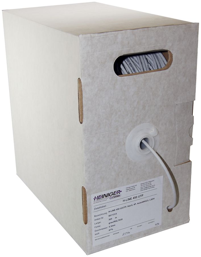 Datenkabel H-Line-450 4P UTP Kat.6 Dca