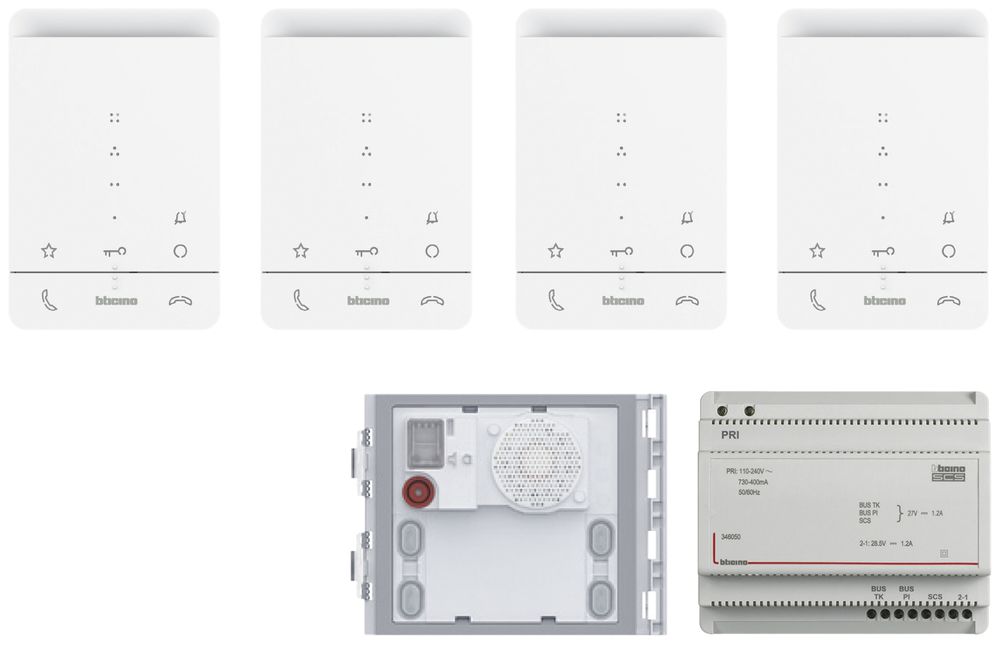Audio-Türsprechanlage Set Starter Bticino, 2-Draht, SFERAnew / CLASSE 100