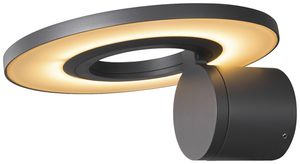 LED-Wandleuchte SLV I-RING 9.2W 670lm 3000K IP65 240mm anthrazit