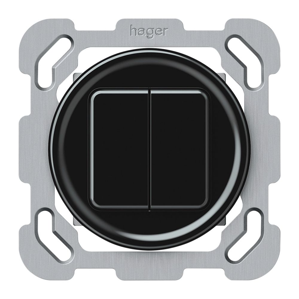 Pulsante KNX INC origin 2×tasti nero