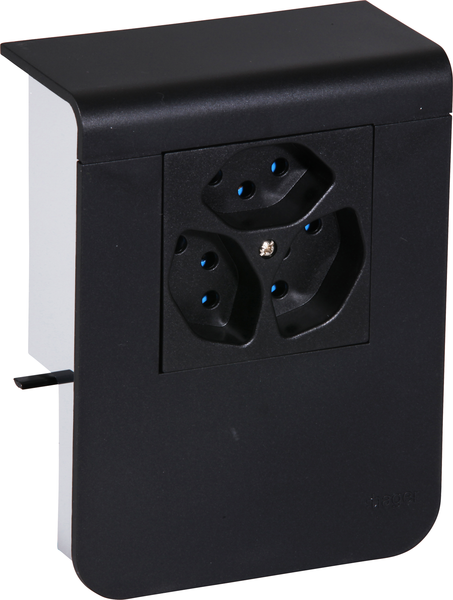 Geräteträger Hager für SL20080 schwarz 3×T13