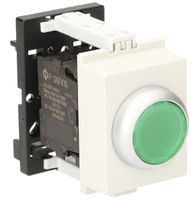 REG-Leuchttaster K&N, 24VAC/DC, 1S 6A, 2TE, Kalotte grün