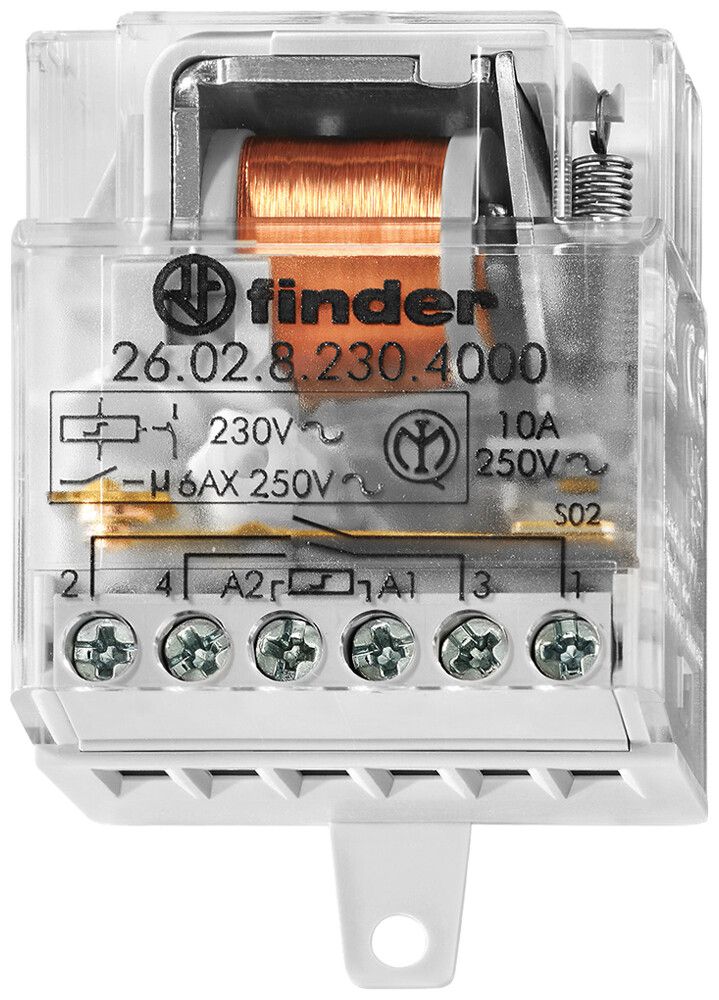 Schrittschalter FINDER 26.02 230VAC 2NO 10A/250VAC AgSnO2