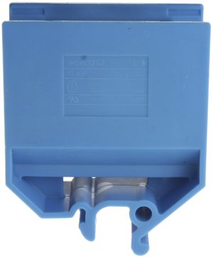 Borne de dérivation Woertz 35…70mm² 150A 800V vis 2×1 barre G bleu