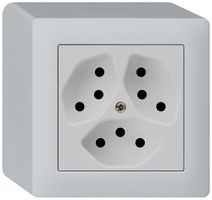 AP-Steckdose kallysto 3×T13 hellgrau
