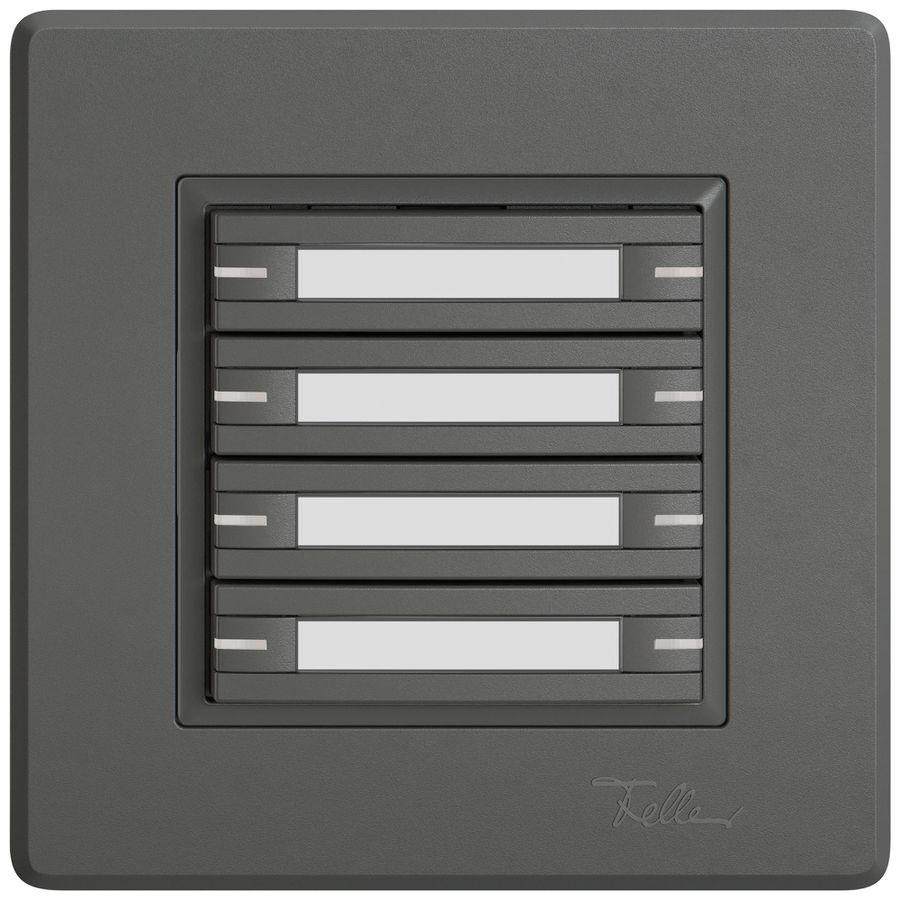 Poussoir KNX RGB ENC EDIZIO.liv SNAPFIX® capteur temp.RGB-LED étiqu.8×com.1T grf