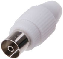 Koaxialkupplung R/TV 75 Ohm schraubbar weiss