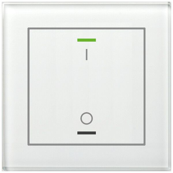 Pulsante KNX RGBW INC MDT GTL-1TBW.02S 1t/2a temp vetro bianco "I/O"