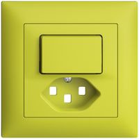 UP-Frontset EDIZIOdue T23 lemon 88×88mm für Kleinkombi