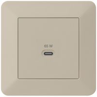 Prise de charge USB ENC Hager kallysto.trend type C 65W 3250mA beige