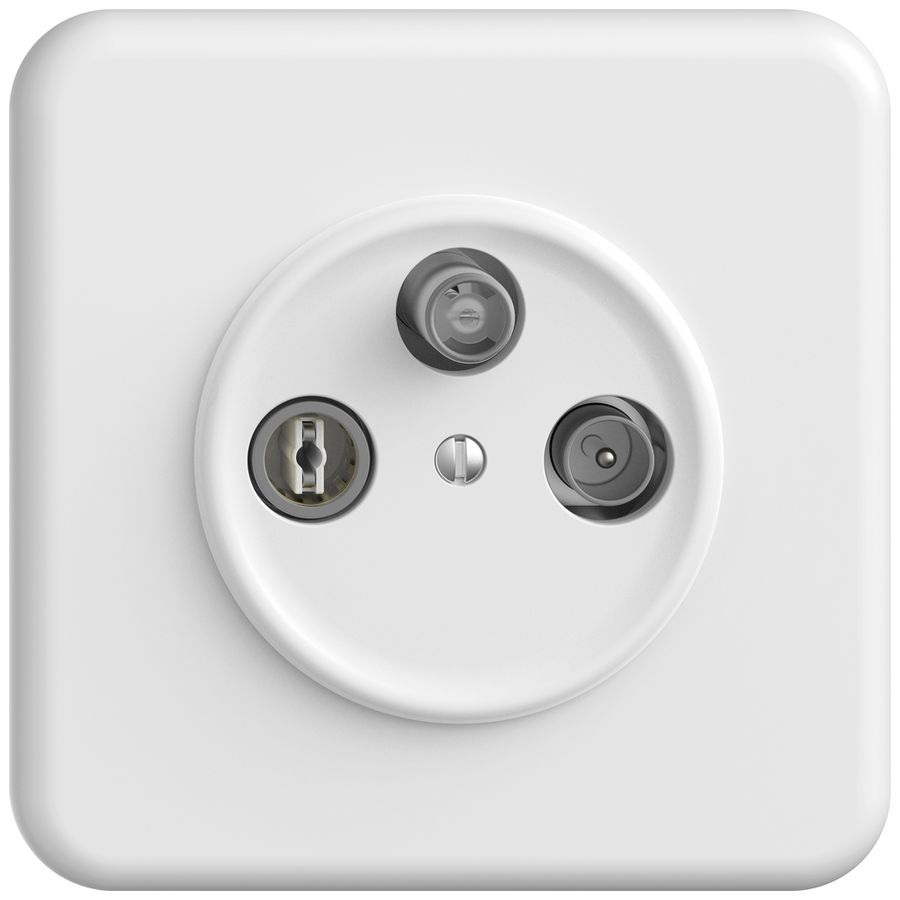 Prise antenne ENC TV-R-SAT STANDARDdue SNAPFIX® DB52 prise de dérivation bc