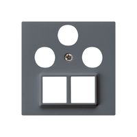 Frontplatte HMS kallysto für R/TV/SAT anthrazit