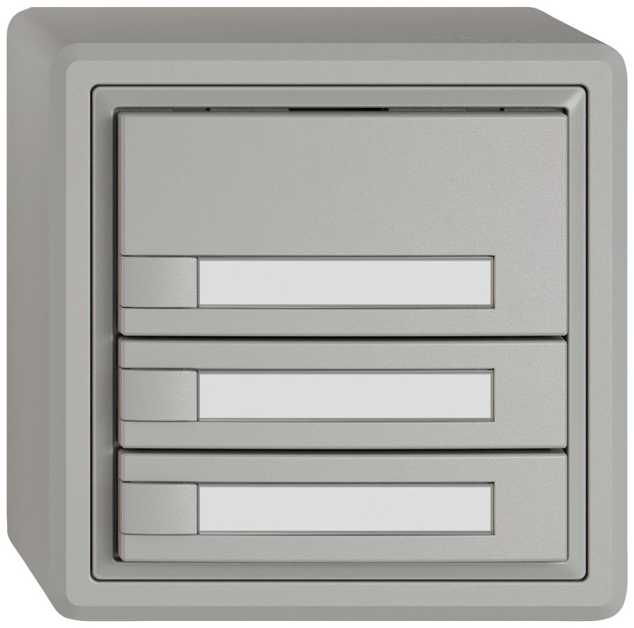 AP-Universaltaster EDIZIO.liv UNI SNAPFIX® 5…48V o.LED 3× 1-Tbed.Pap.hgu