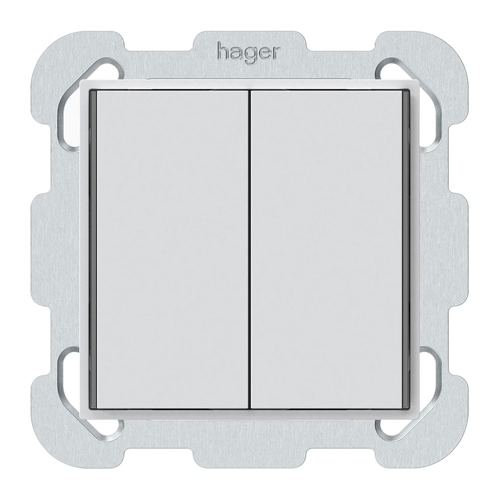 Poussoir KNX ENC KAL 2×touches 4×points actionnables LED blanc