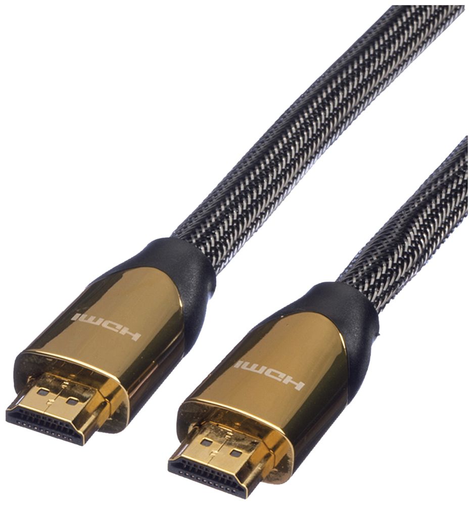 Câble HDMI ROLINE Premium 4K@60Hz (HDMI 2.0) HDR 3D ethernet noir 4.5m