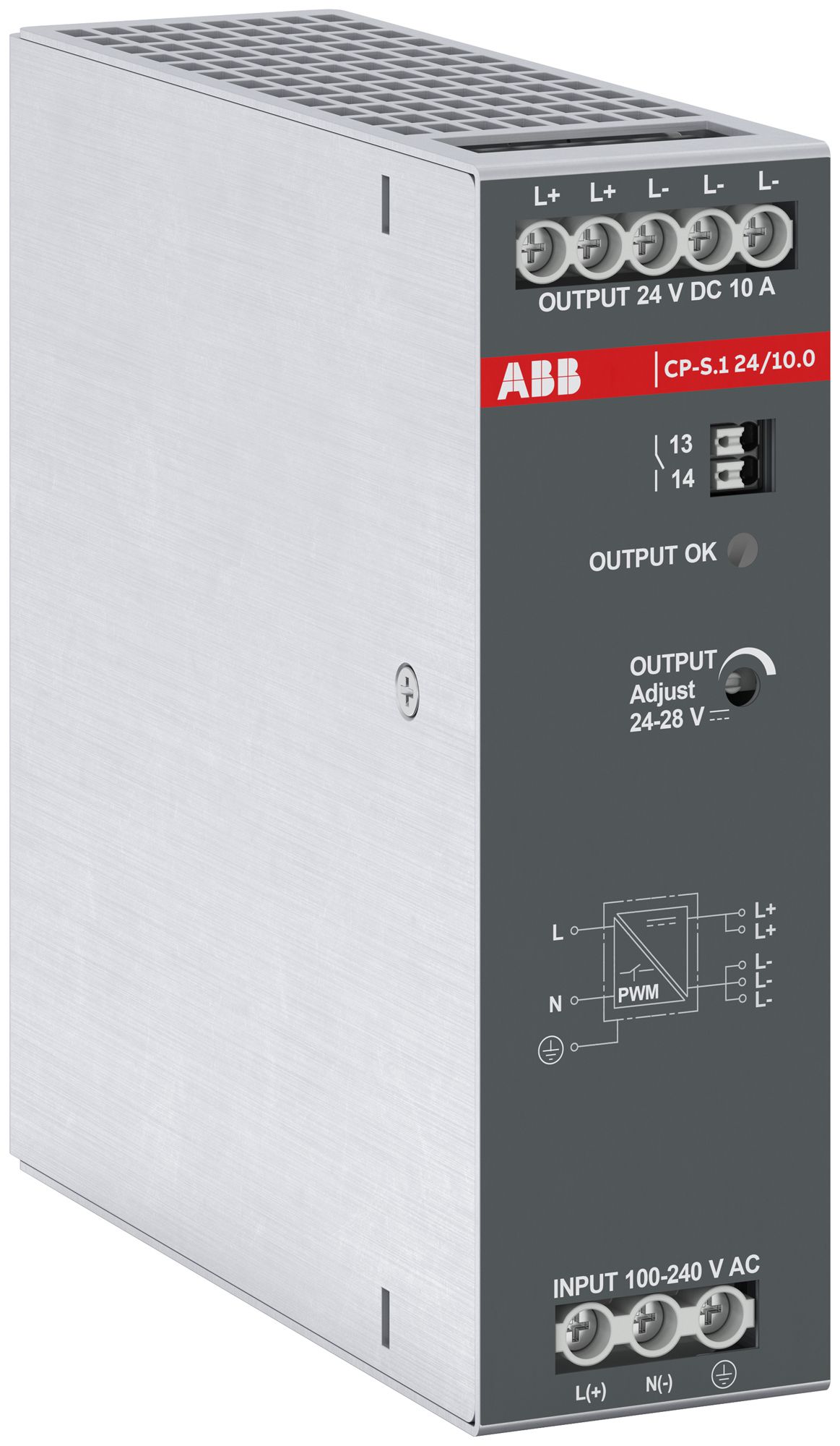 Schaltnetzteil ABB CP-S.1 24/10.0, IN:100…240V, OUT:24VDC/10A