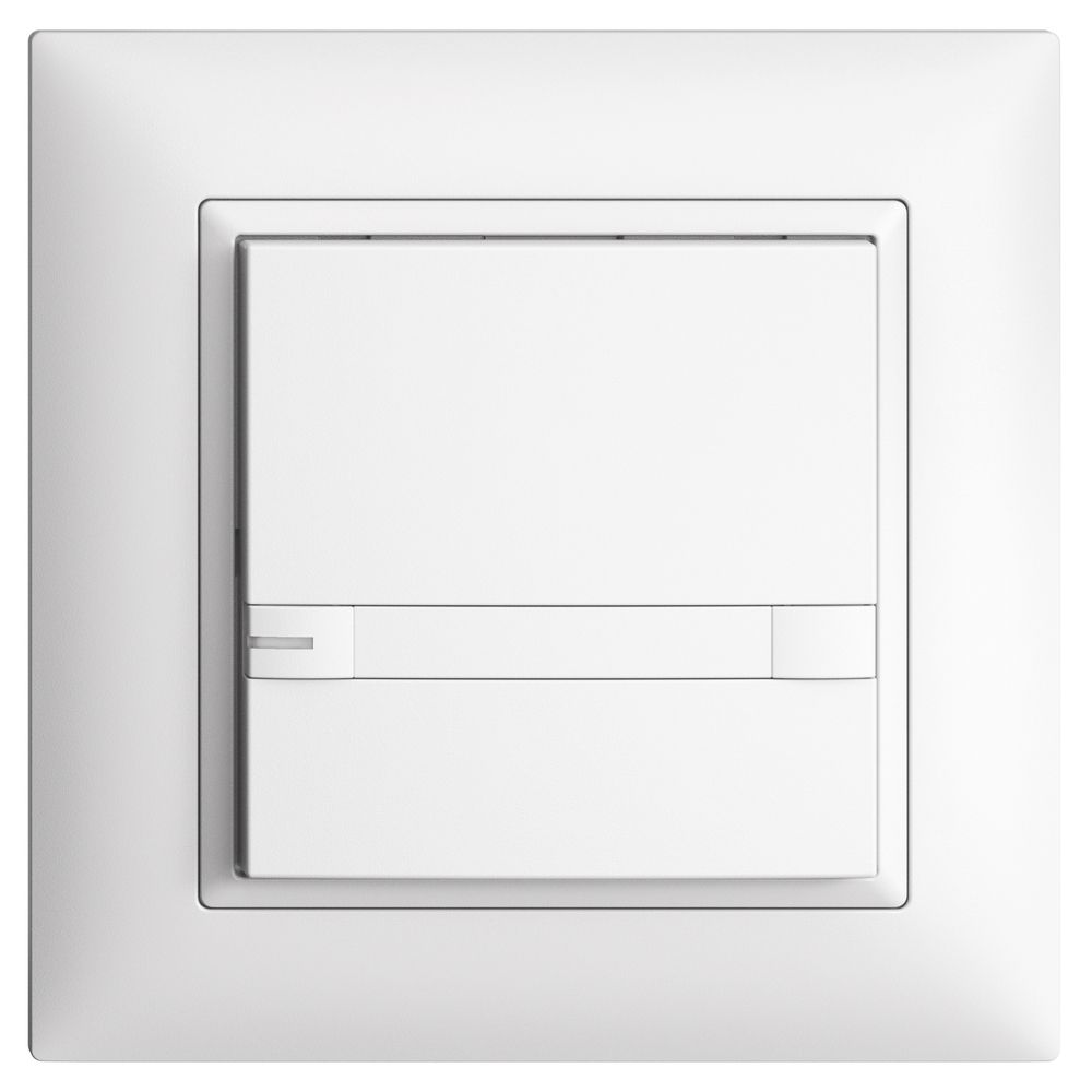 UP-KNX-Taster RGB EDUE FMI, 250mW, m.RGB-LED, m.Papier., 1×Taste, 2×Tastenb., ws