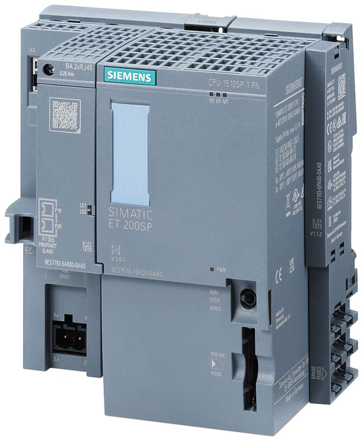 SPS-Zentralbaugruppe Siemens SIMATIC ET200SP CPU 1510SP-1 PN, PROFINET IRT