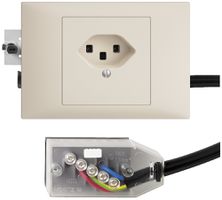 Prise INC EDIZIOdue T23 L2 crema 45…69mm pour câble plat Technofil