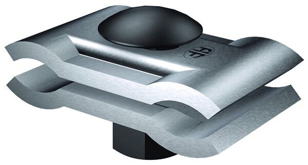 Parallelklemme Flury FE 41 St blank, für 2 Eisen Ø 6…12mm