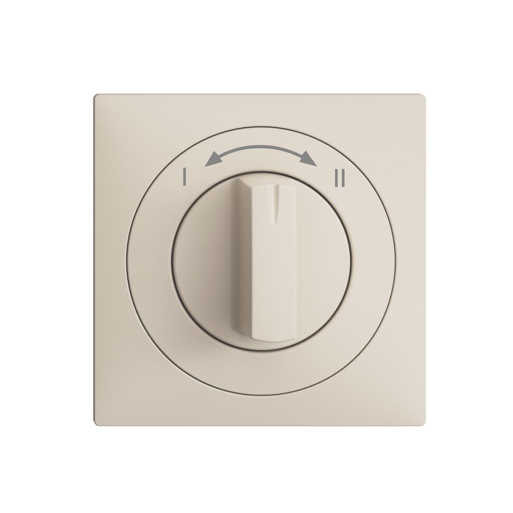Frontset EDIZIOdue I<->II crema 60×60mm für Schwenktaster