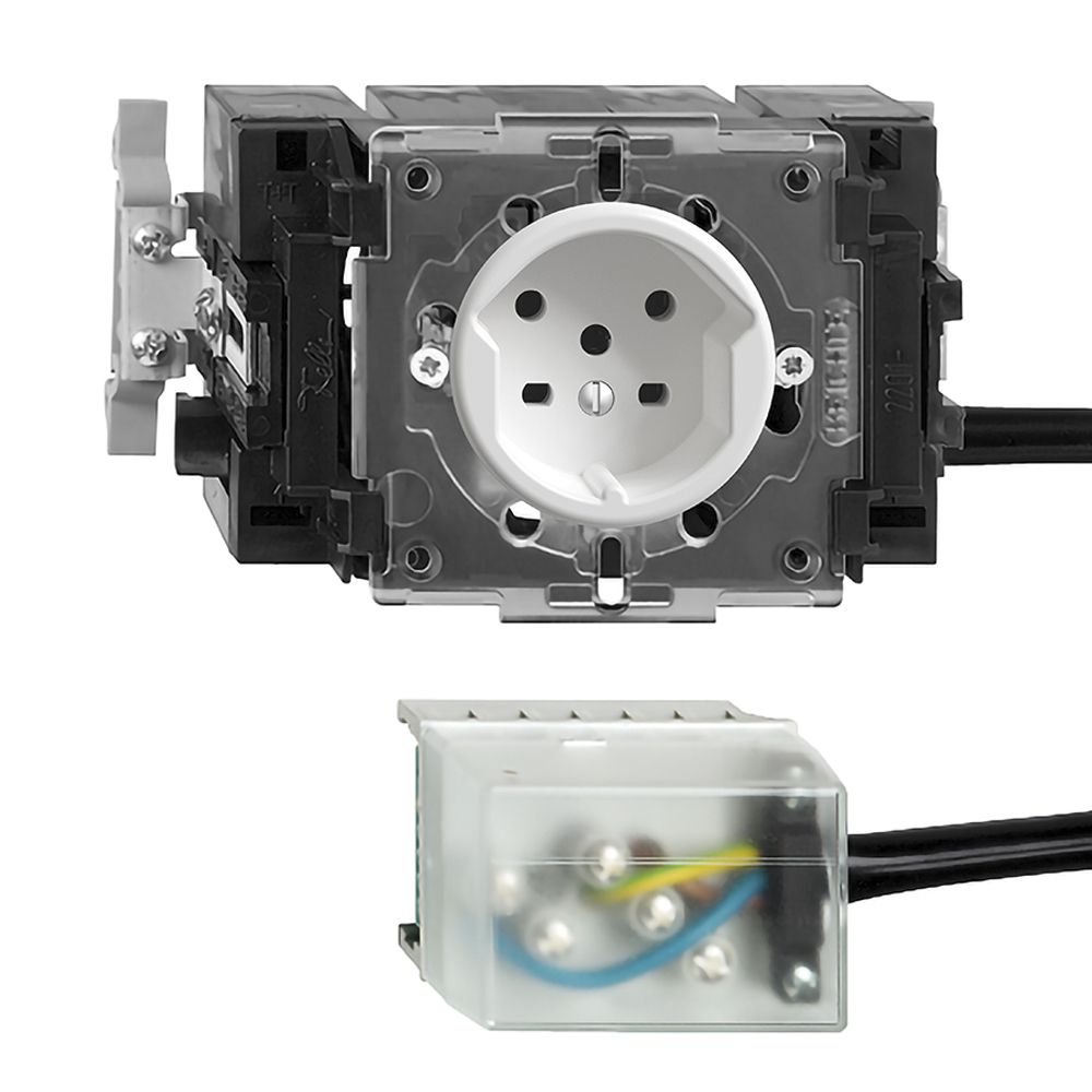 Prise INC FH T15 blanc 53mm Snap pour câbl.plat powerbus