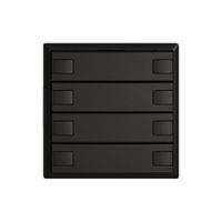 KNX-Taster RGB EDIZIO.liv SNAPFIX® Temperaturfüh.o.LED 4×Taste 2-Tbed.sz