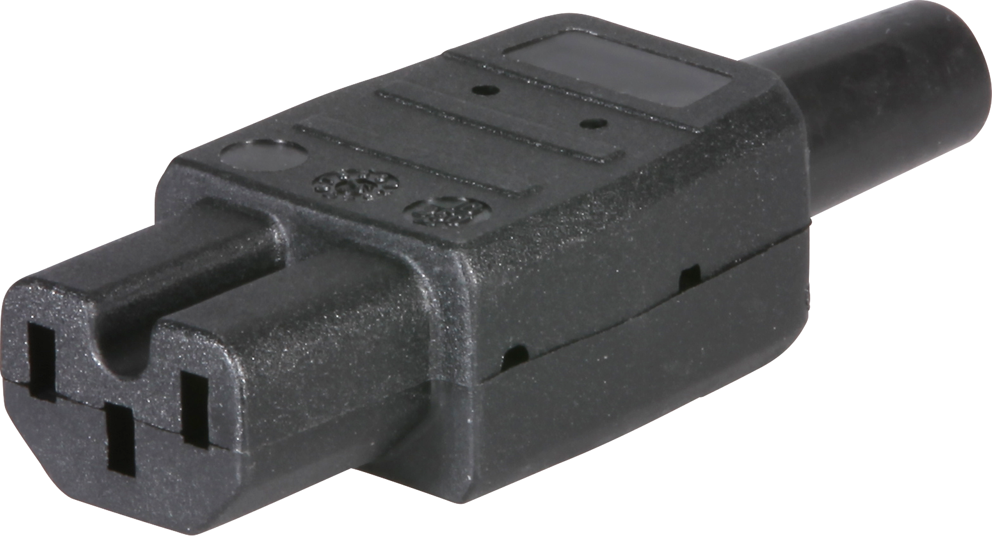 Gerätesteckdose MH Typ123 schwarz, C15, super-hot