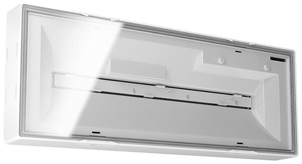 Luminaire de secours ESYLUX ELX 20 LEDi Flat 8h, blanc
