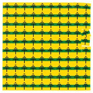 Plaque d'avertissement mat. synth. 6×6mm jaune/noir