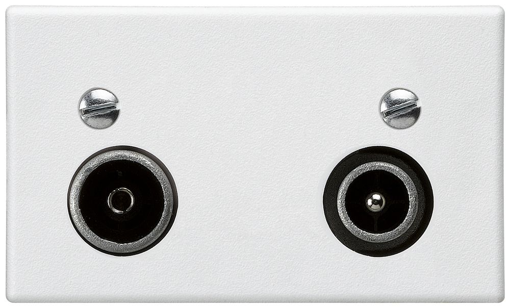 Prise d'antenne INC FLF R-TV 19dB de passage blanc