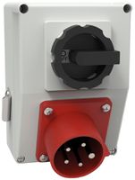 AP-Gerätestecker CEE Bals 5P 16A 400V 6h rt Phasenwender IP44 schraublos