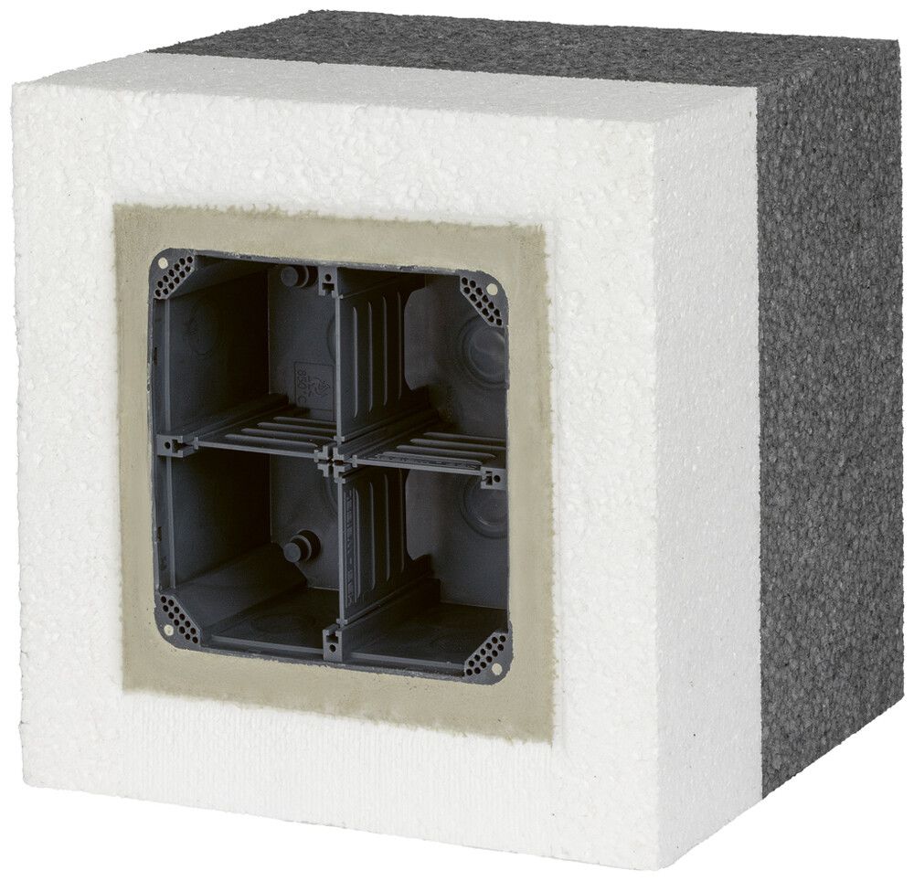 Geräteträger mit Einlasskasten Gr.2×2/E, 260…300mm