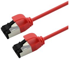 Patchkabel RJ45 ROLINE CAT8.1 U/FTP AWG32 1:1 LSZH rot 0.3m