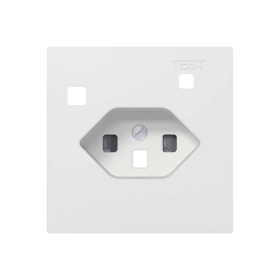 Frontset SIDUS Z/E zu FI-Steckdose T23 mit shutter weiss