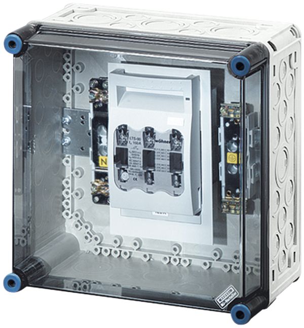 NH-Gehäuse Hensel Mi, 1×NH 00, 125 A 3P+PE+N