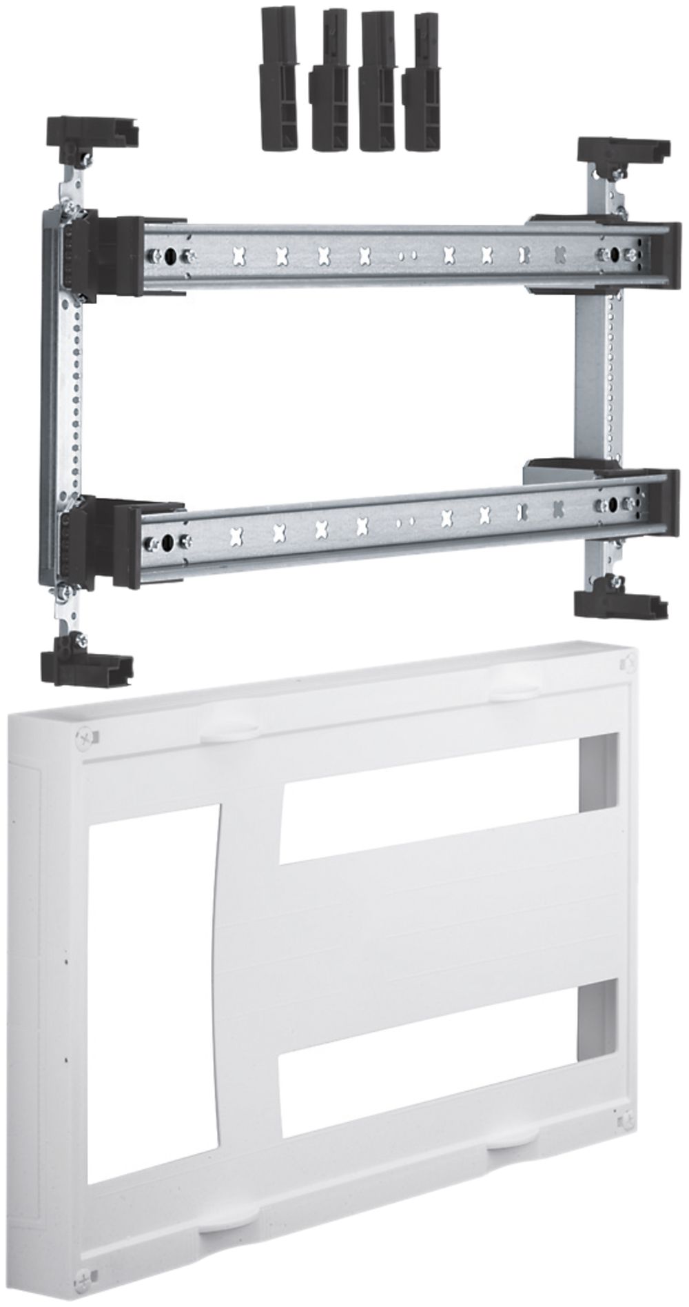 Kit Hager univers N 300×500mm per 1 sezionatore DIN00 2×17 PLE su guide DIN