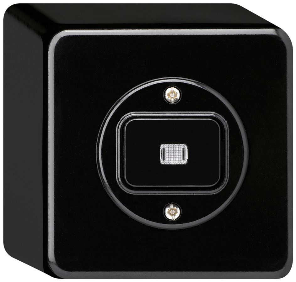 Pulsante luminoso AP basico AR/2L nero