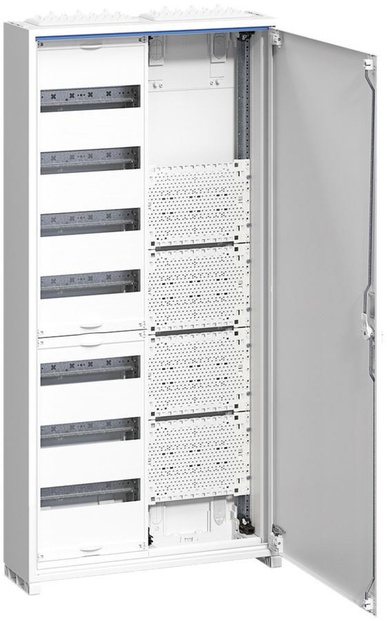Distributeur AP Hager univers 7 rangées 84UM porte IP44 550×1100×160mm