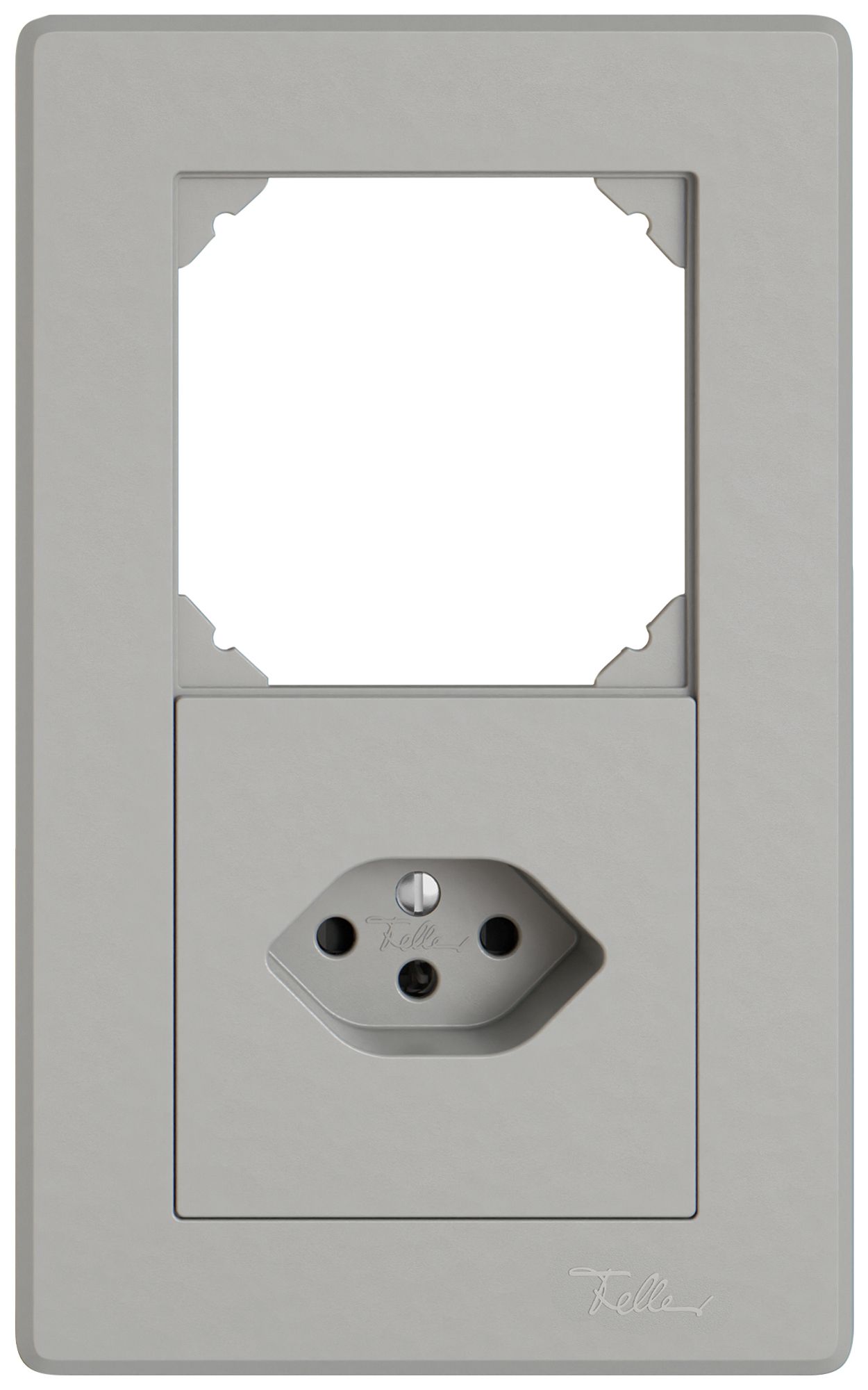 UP-Kombination EDIZIO.liv SNAPFIX® 2×1 156×96mm leer+1×T13 hellgrau