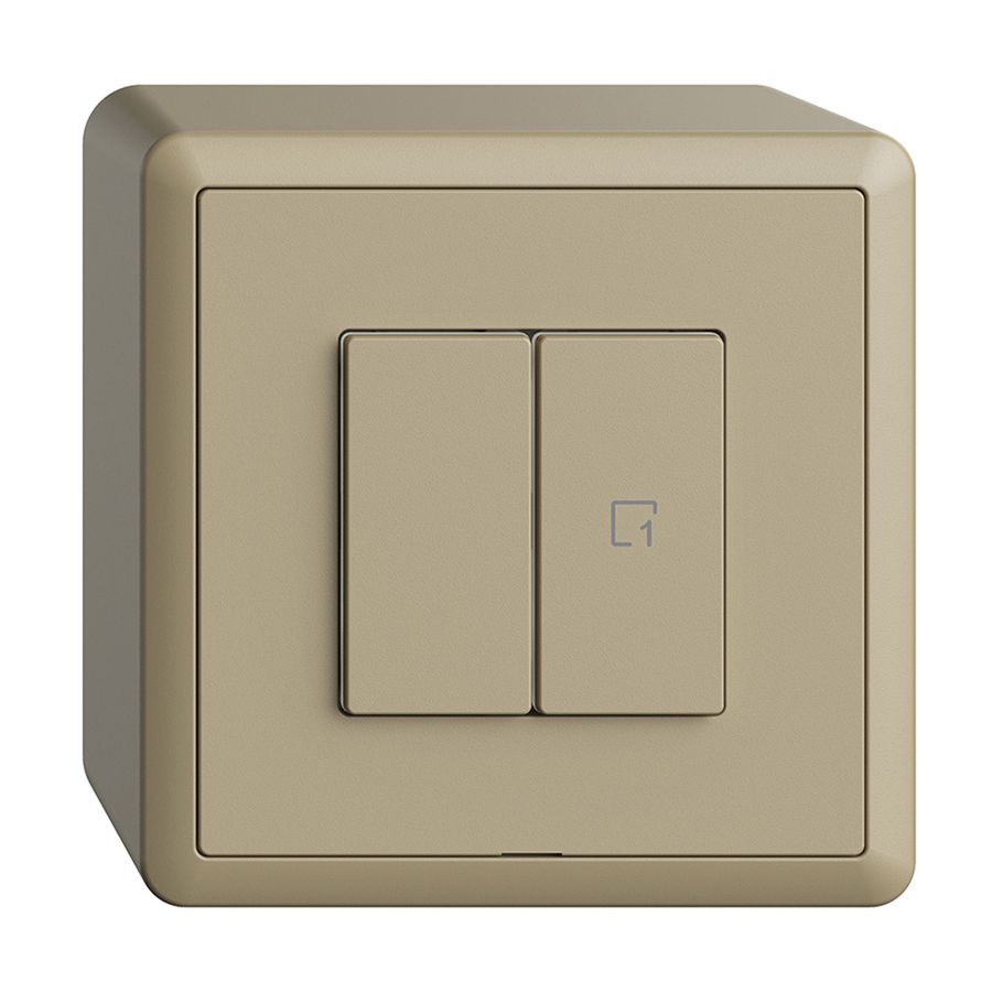 Station secondaire AP 1K/2T pour interrupteur scène Edue Wiser sand