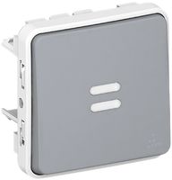 Interruttore a bilico lum. AP PLEXO 3/1L grigio controllo