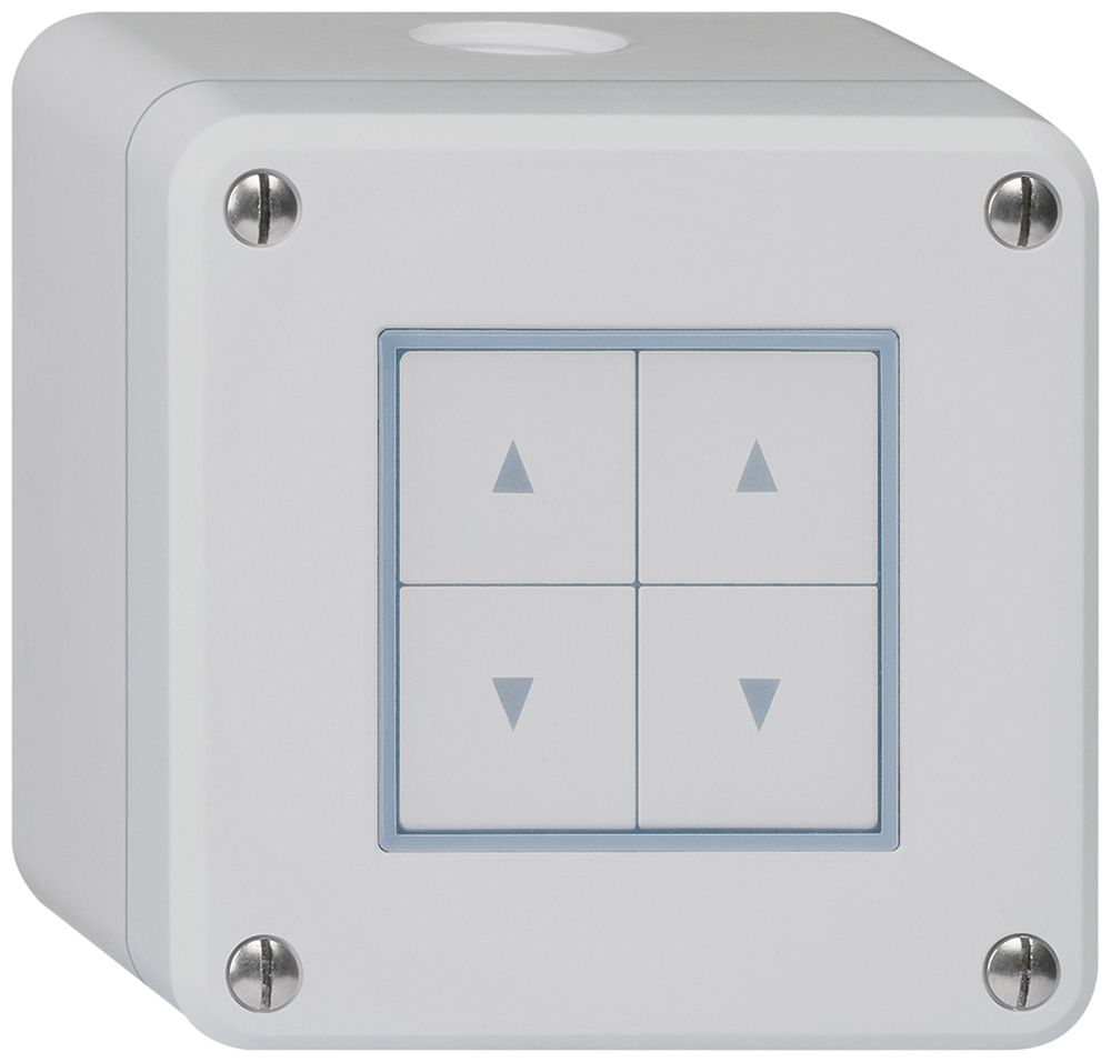 Interruttore per tapparelle AP robusto IP55 grigio con 4 tasti di comando