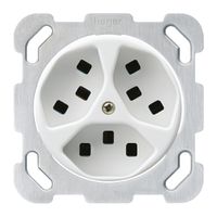 Presa INC Hager basico 3×tipo 23 B bianco