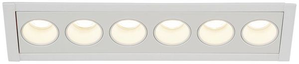 EB-LED-Deckenleuchte SLV MILANDOS 6, 12W 960lm 2700K 45° Aluminium weiss