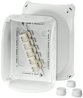 Boîte de dérivation AP Hensel DK 1610 G, 5×10mm², gris