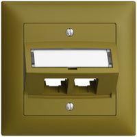 UP-Montageset S-One EDIZIOdue FMI für 2×RJ45 schräg, olive